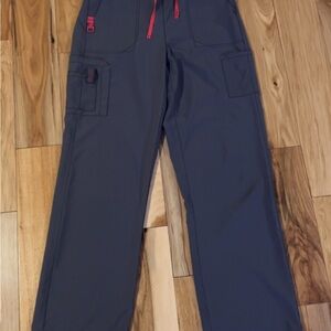 Carhartt Women’s Scrub Cargo Pants in Gray with Pink Details